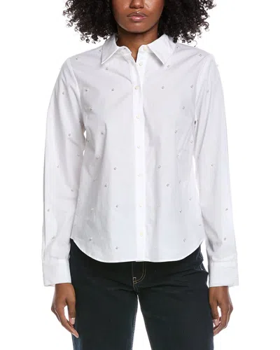 CECE CECE EMBELLISHED BUTTON SHIRT