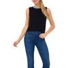 Cece Embellished Imitation Pearl Sleeveless Sweater In Multi