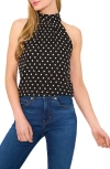 Cece Embroidered Floral Halter Neck Top In Multi