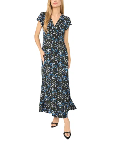 Cece Empire Waist Maxi Dress In Blue