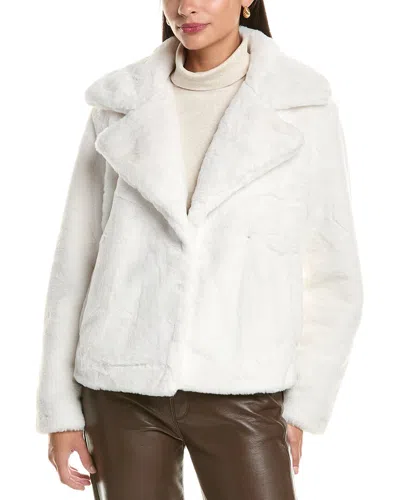Cece Faux Fur Jacket In White