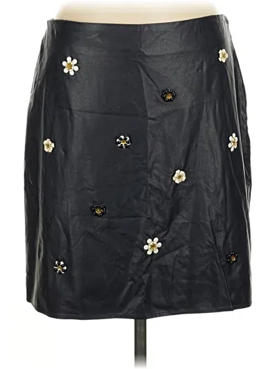 Pre-owned Cece Faux Leather Skirt In Black