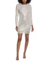 Cece Fitted Mini Dress In Silver