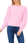 Cece Women's 3d Floral Applique Sweater In Corsage