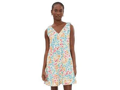 Cece Floral Bow Strap A-line Dress In Multi