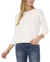 Shop Cece Floral Embroidery Pearl Sweater In White