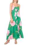 Cece Floral Ruffle Maxi Sundress