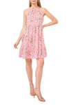 Cece Floral Tiered Trapeze Dress