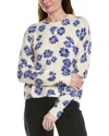 Cece Flower Print Sweater In Multi