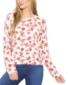 Cece Flower Printed Pullover In Pink