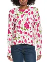 Cece Flower Printed Pullover In White