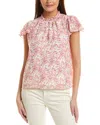 CECE CECE FLUTTER SLEEVE BLOUSE