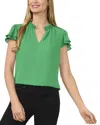 CECE FLUTTER SLEEVE BLOUSE