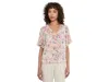 Cece Flutter Sleeve Ruffled Short Sleeve Top In Multi