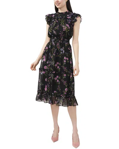 Cece Flutter Sleeve Smocked Waist Midi Dress