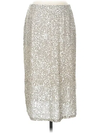 Pre-owned Cece Formal Skirt In Silver