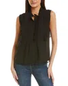 Cece Frill Blouse In Black