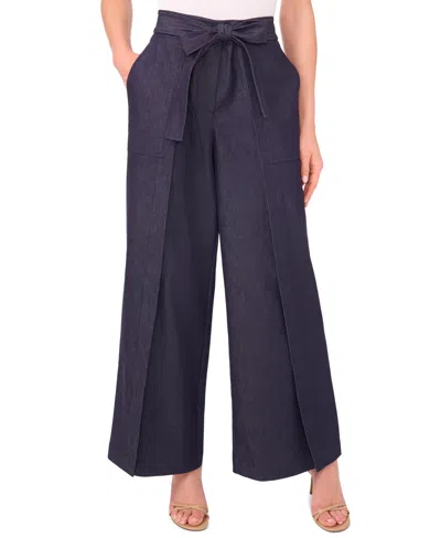 Cece Full Length Flap Front Pant In Blue