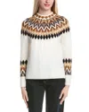 Cece Fair Isle Funnel Neck Sweater In Multi