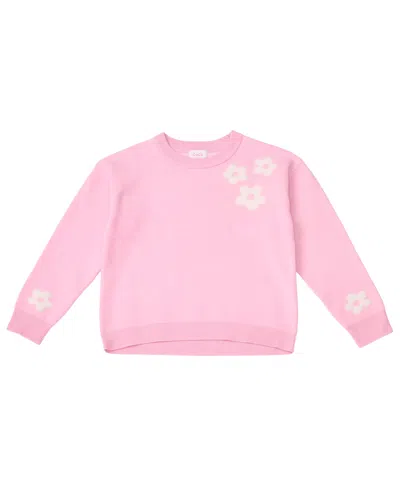 Cece Kids' Girls' 4-16 Long-sleeve Daisy Sweater In Pink