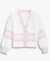 Cece Girls 7-16 Long-sleeve Button-front Heart Cardigan In White