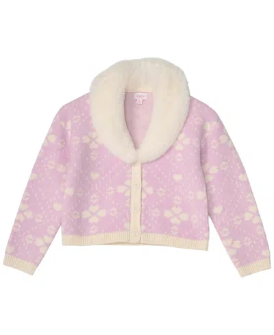 Cece Kids' Girls' 7-16 Front Buttoned Cardigan In Pink
