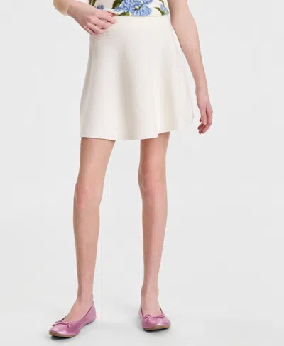 Cece Girls' S-xl Flared Sweater Skirt In White
