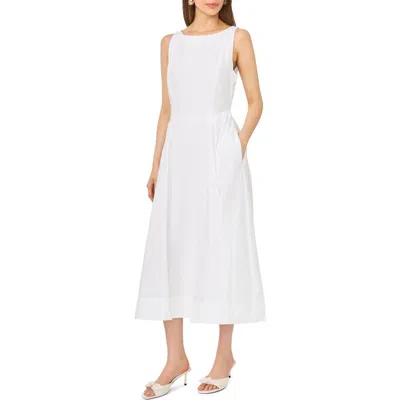 Cece Godet Pleat Maxi Dress In White