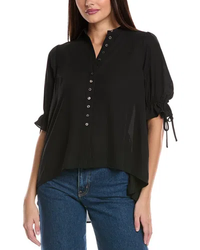 Cece High-low Blouse In Black