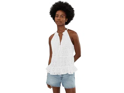Cece High Tie Neck Sleeveless Top Women's Clothing Ultra White: Xl