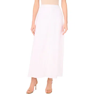 Cece High Waist A-line Maxi Skirt In White