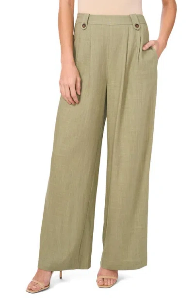 Cece High Waist Straight Leg Pants In Olive Sky