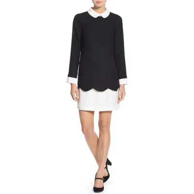 Cece 'jada' Collared Shift Dress In Rich Black