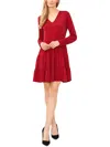 Cece Juniors Womens Window Pane Knit Shift Dress In Multi