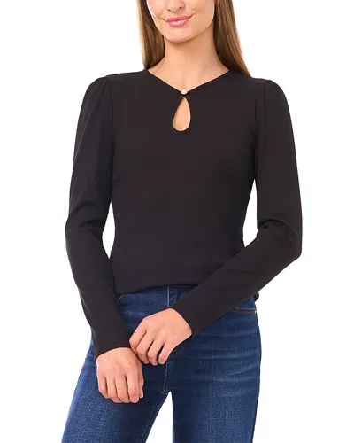 CECE CECE KEYHOLE LONG SLEEVE TOP