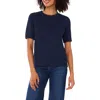 Cece Knit Crewneck Sweater In Blue