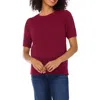 Cece Knit Crewneck Sweater In Brown