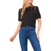 Cece Lace Inset Top In Black