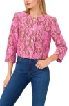 Shop Cece Lace Rhinestone Button Jacket In Antique Olive
