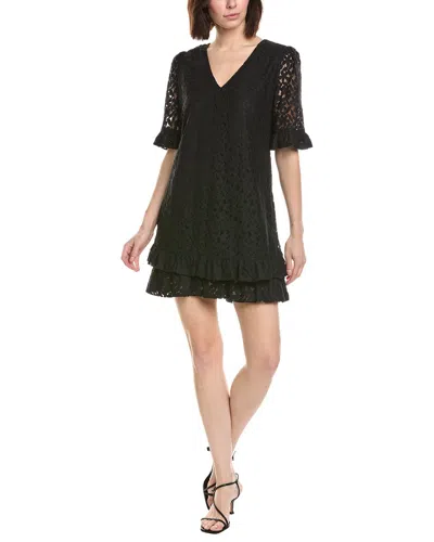 Cece Lace V-neck Shift Dress In Black