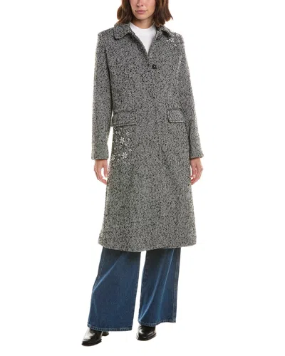 Cece Ladylike Wool-blend Coat In Gray