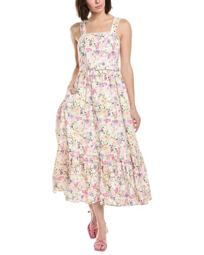 Cece Linen-blend Midi Tank Dress In Multi