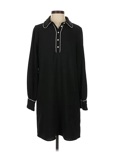 Pre-owned Cece Long Sleeve Blouse In Black