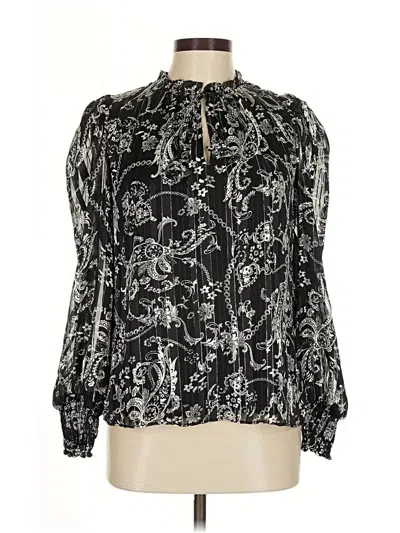 Cece Long Sleeve Blouse In Black