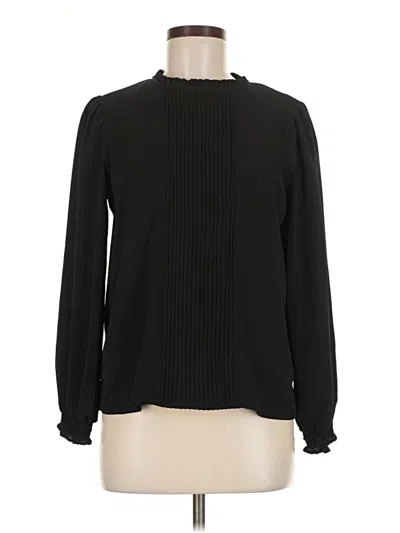Pre-owned Cece Long Sleeve Blouse In Black