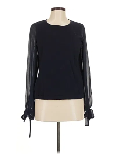 Pre-owned Cece Long Sleeve Blouse In Black