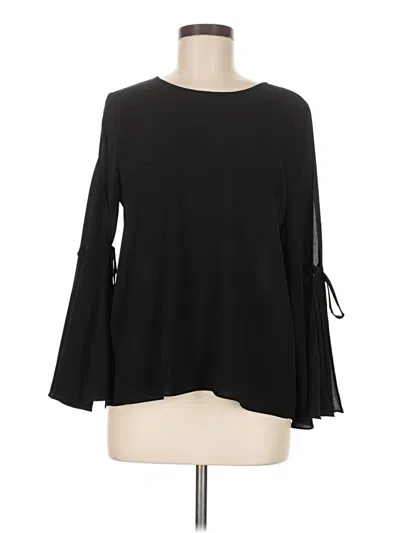 Pre-owned Cece Long Sleeve Blouse In Black