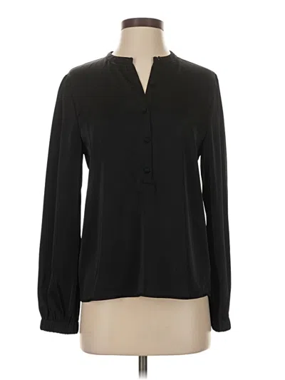 Pre-owned Cece Long Sleeve Blouse In Black