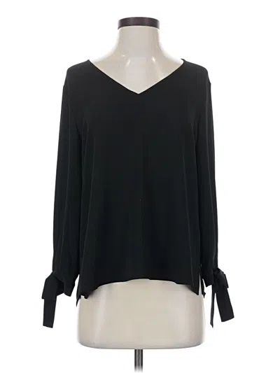 Pre-owned Cece Long Sleeve Blouse In Black