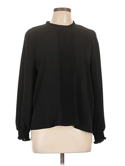 Pre-owned Cece Long Sleeve Blouse In Black